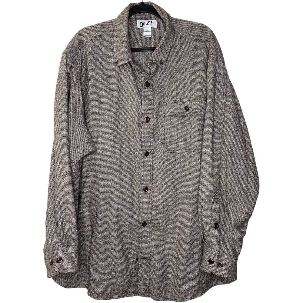 Duluth Trading Co Button Down (Size XL) 100% Cotton Relaxed Fit Flannel Shirt